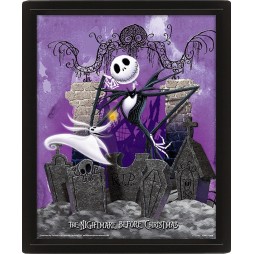 Poster 3D Lenticolare - Nightmare Before Christmas - Poster - Jack Skellington Graveyard