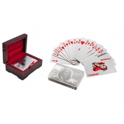 Carte Da Gioco - Carte Poker/Carte Per Giochi Di Prestigio - Mazzo $ 100 Benjamin Franklin - placcatura in argento purez