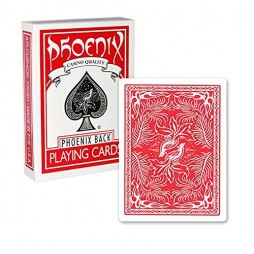 Carte Da Gioco - Carte Poker/Carte Per Giochi Di Prestigio - Phoenix Back - Mazzo Standard Singolo Rosso - Air Cushion F