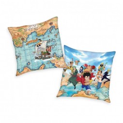 One Piece - Cuscino - Going Merry, Luffy & Crew on Map