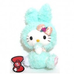 Hello Kitty Plush - Hello Kitty Rabbit VERDE ACQUA - Eikoh - Peluche 24 cm