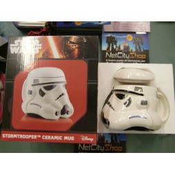 Star Wars - Tazza - Mug Cup - Ceramic 3D Character Sculpt - Stormtrooper - Ceramic 3D Character Sculpt - Con Coperchio