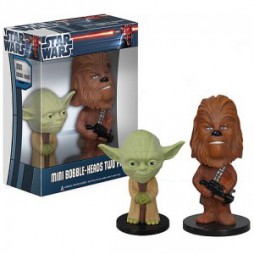 Star Wars - Chewbacca e Yoda - Mini Bobble Head