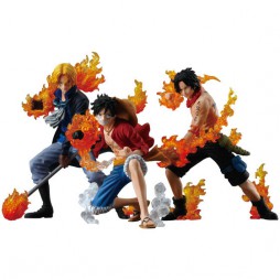 One Piece - ONE PIECE ATTACK STYLING Honoo no Sankyoudai - Trading Figure SET - Complete SET of 3