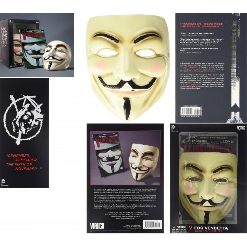 V for Vendetta Book and 11 Mask Set (Inglese) Copertina flessibile