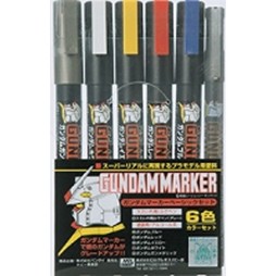 Gundam Marker - GMS-105 UC 0079 GM06-GM08 GM22 GM11 - Six Pack SET