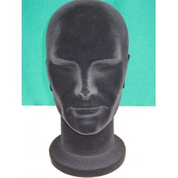 HEAD SHAPED Helmet Display Support - Espositore a forma di testa ricoperto in Velluto Nero